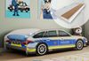 Kids Collective Autobett Kinderbett Jugendbett 70x140 und 80x160 cm Polizei Motiv, mit Rausfallschutz Kinder Spielbett 80x160 cm mit Matratze Bild 5