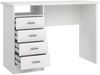 Dmora Schreibtisch Appollo, Mehrzweckschreibtisch, Bürotisch für PC, Eckschreibtisch, 110x45 h76 cm, Weiß Bild 4