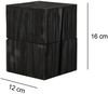2-er SET aufklappbare LED Tischleuchten aus Holz Schwarz, Höhe 16cm Bild 3