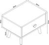 Kindernachttisch Sandnes 31x38x30 cm Weiß/Rosa [en. casa] Bild 3