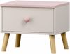 Kindernachttisch Sandnes 31x38x30 cm Weiß/Rosa [en. casa] Bild 2