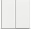 rauch Quadra, Kleiderschrank, Schiebetürenschrank, 2-türig, mit 2 Kleiderstangen und 4 Einlegeböden, Farbe Weiß, BxHxT 226x229x61cm Bild 2