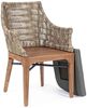 Gartenstuhl Inaleik aus Teakholz und Polyrattan, modern, natur, inkl. wetterfestem Kissen Bild 5