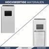 Standaschenbecher für Draußen 45L - Edelstahl 30x24x61cm | Mülleimer mit Aschenbecher Abfalleimer mit Inneneimer Standascher Outdoor, Silber Bild 4