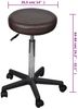 vidaXL Bürohocker 2 Stk. Braun 35,5x84 cm Kunstleder 277178 Bild 5
