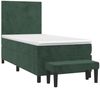 vidaXL Boxspringbett mit Matratze Dunkelgrün 90x200 cm Samt 3137704 Bild 2