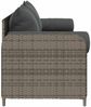 vidaXL Gartensofa mit Kissen 3-Sitzer Grau Poly Rattan 4104174 Bild 5