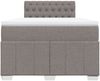vidaXL Boxspringbett mit Matratze Taupe 120x190 cm Stoff 3287018 Bild 4