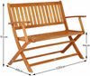 Casaria Gartenbank FSC®-zertifiziertes Eukalyptus Holz Klappbar Wetterfest Bild 4