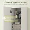 Badezimmerschrank zur Wandmontage, lackierte Holzoberfläche, 6 Regalfächer, 30×30×161, Weiß Bild 5