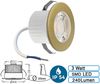 3 Watt LED mini Einbauleuchte Einbaustrahler Spot Gold Warmweiß Schutzart IP54 Bild 2