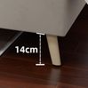 Bettgestell 90x200 cm in Beige – modernes minimalistisches Schlafzimmermöbel aus Stoff und Metall Bild 4