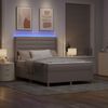 vidaXL Boxspringbett mit LED-Lichtleisten Taupe 140 x 200 cm Stoff 3343634 Bild 5