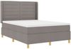 vidaXL Boxspringbett mit LED-Lichtleisten Taupe 140 x 200 cm Stoff 3343634 Bild 2