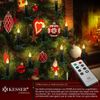 KESSER® Weihnachtsbaumkerzen 20 LED Inkl. Batterien Kabellos - Warmweiß - mit Fernbedienung Funk - Timerfunktion - Flackern - Dimmbar Weihnachtskerzen Christbaumkerzen Befestigungsklammern Kerzen Schwarz, 30 LED's Bild 4