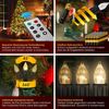 KESSER® Weihnachtsbaumkerzen 20 LED Inkl. Batterien Kabellos - Warmweiß - mit Fernbedienung Funk - Timerfunktion - Flackern - Dimmbar Weihnachtskerzen Christbaumkerzen Befestigungsklammern Kerzen Schwarz, 30 LED's Bild 3