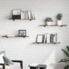 vidaXL Regalbrett 4 pcs Braun 80 x 20 x 1,5 cm Holzwerkstoff 875058 Bild 3
