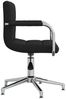 vidaXL Esszimmerstuhl Drehbar Schwarz Stoff 3088068 Bild 3
