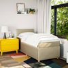 vidaXL Boxspringbett mit Matratze Creme 80x200 cm Stoff 3289581 Bild 4