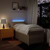 vidaXL Boxspringbett mit Matratze Creme 80x200 cm Stoff 3289581 Bild 5