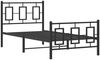 vidaXL Bettgestell mit Kopf- und Fußteil Metall Schwarz 90x200 cm 374252 Bild 3