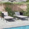 vidaXL Sonnenliege mit Kissen 2-Person Anthrazit 153 x 115 x 69,5 cm 42004134 Bild 3