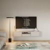 Selsey 'Framme' hängendes TV-Board mit drei Klappen und einer Ablage, Kaschmirgrau, 150 cm Bild 2
