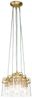 Kichler KL-BRINLEY6-BB Hängeleuchte Brinley E27 60W Stahl, klares Glas; Messing gebürstet B:30. 5cm Ø30. 5cm dimmbar höhenverstellbar Bild 2