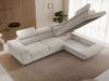 GRAINGOLD Ecksofa L-Form Argon L, Couch mit Wellenfeder, mit Schlaffunktion und Bettkasten, Velour-Stoff, Hellbeige Bild 4