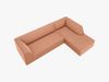 Micadoni 4-Sitzer Modular Sofa Ruby Rechts Samt Salvador Rosa Bild 4