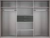 Drehtürenschrank Kleiderschrank 270cm Schubladen Spiegel Ausstattung Weiß,Grafit Bild 2