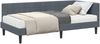 vidaXL Eckbettgestell mit Matratze mit Kopfteil 2 pcs Grau Samt 3393989 Bild 2