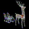 vidaXL Rentier Zieh Schlitten mit 200 LEDs Bunt 70 x 26 x 129 cm Acryl 42019078 Bild 4