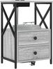 vidaXL Nachttisch 2 pcs Graues Sonoma 40 x 31 x 60 cm Holzwerkstoff 859567 Bild 2