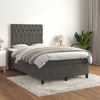 vidaXL Boxspringbett mit Matratze Dunkelgrau 120x190 cm Samt 3270014 Bild 3
