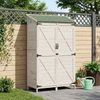 vidaXL Gartenschuppen Weiß 106 x 56 x 176,5 cm Massivholz aus Fichte 42033481 Bild 3