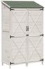 vidaXL Gartenschuppen Weiß 106 x 56 x 176,5 cm Massivholz aus Fichte 42033481 Bild 2