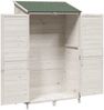 vidaXL Gartenschuppen Weiß 106 x 56 x 176,5 cm Massivholz aus Fichte 42033481 Bild 4
