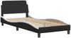 vidaXL Bettgestell "Dover" Schwarz und Weiß 90x190 cm Kunstleder 373103 Bild 3