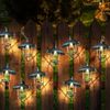 LED Solarleuchte, Lichterkette, 20x Laterne, Erdspieß, L 200cm Bild 2