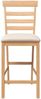 vidaXL Barhocker mit Kissen 2 Stk. Natur Massivholz Gummibaum 4102539 Bild 5