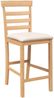 vidaXL Barhocker mit Kissen 2 Stk. Natur Massivholz Gummibaum 4102539 Bild 4