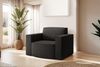 Sofa Set 2-teilig Sessel und Ecksofa PALMA XS Stoff Scala Anthrazit Ottomane Links Bild 3
