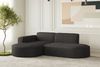 Sofa Set 2-teilig Sessel und Ecksofa PALMA XS Stoff Scala Anthrazit Ottomane Links Bild 2