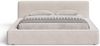 GRAINGOLD Mali Polsterbett 180x200, Doppelbett mit Bettkasten und Lattenrost, Velour-Stoff, Beige Bild 5