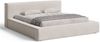 GRAINGOLD Mali Polsterbett 180x200, Doppelbett mit Bettkasten und Lattenrost, Velour-Stoff, Beige Bild 2