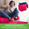 Green Bean® Bean Bag-Sitzsack + Hocker, 2er-Set, waschbar & schmutzabweisend, Polyester / PVC, EPS-Füllung, Pink Bild 4