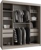 Kleiderschrank Bimaza 180 mit Schubladen und LED Beleuchtung (Farbe: Cashmere) Bild 4