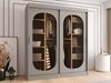 Kleiderschrank Bimaza 180 mit Schubladen und LED Beleuchtung (Farbe: Cashmere) Bild 2
