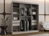 Kleiderschrank Bimaza 180 mit Schubladen und LED Beleuchtung (Farbe: Cashmere) Bild 3